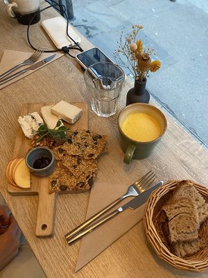 Vegan cheese plate. Absolutely recommend it!  at the friendly kitchen in Paris