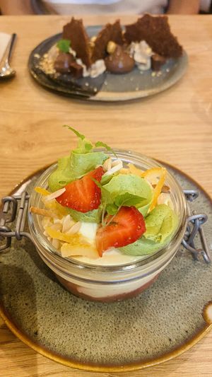 Dessert   at the friendly kitchen in Paris