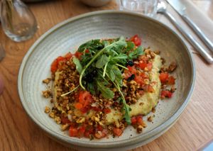 Polenta crémeuse aux herbes de Provence at the friendly kitchen in Paris