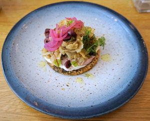 Socca façon pissaladière at the friendly kitchen in Paris