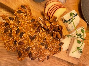 Vegan cheeseboard  at the friendly kitchen in Paris