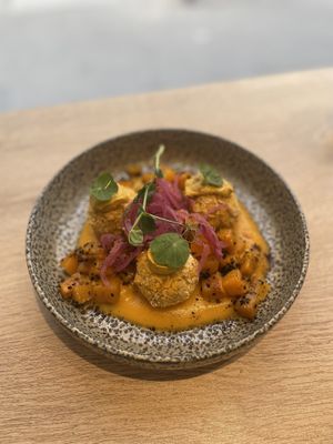 Biryani arancini   at the friendly kitchen in Paris