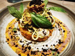 Risotto at the friendly kitchen in Paris