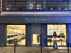 Front  at the friendly kitchen in Paris