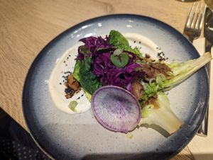 Jerk style tacos. Possibly dish of the day at the friendly kitchen in Paris