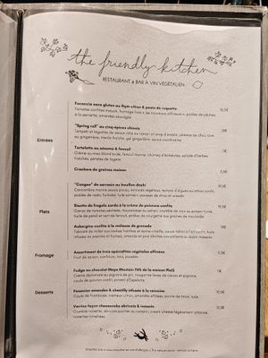 Summer menu 2024 at the friendly kitchen in Paris