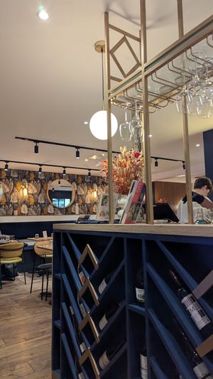 The inside of the restaurant at the friendly kitchen in Paris