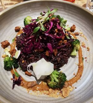 Risotto at the friendly kitchen in Paris