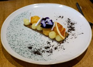 Tartelette aux agrumes & huile d’olive at the friendly kitchen in Paris