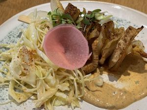Brochette de tofu   at the friendly kitchen in Paris