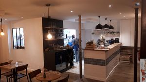 Inside at the friendly kitchen in Paris