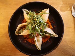 Pâtes "ricotta" epinards at the friendly kitchen in Paris