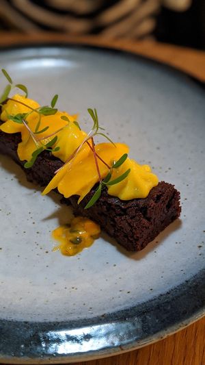 Brownie at the friendly kitchen in Paris