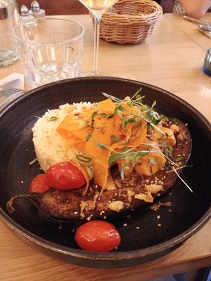 Miso aubergine at the friendly kitchen in Paris