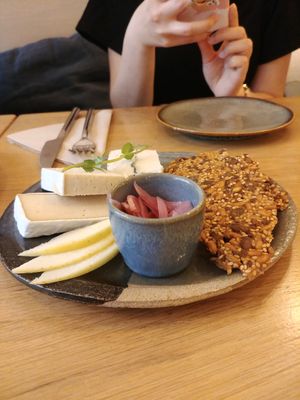 Cheese platter at the friendly kitchen in Paris