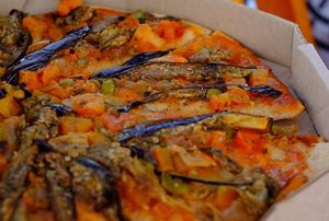 Wholemeal Aubergine Pizza at Baobá Rango Vegano  in Tibau Do Sul