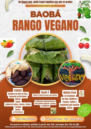 Cardápio semanal 2025 - Consulte as opções at Baobá Rango Vegano  in Tibau Do Sul