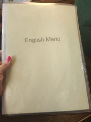 Updated: English menu at Takemura in Tokyo