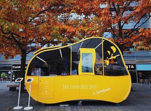 The bema pod at Spitalfields at Bema Eats in London