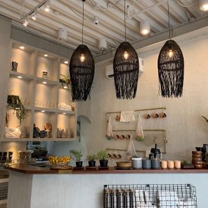 The counter - where part of the prep happens. at Clean Cafe in Davao City