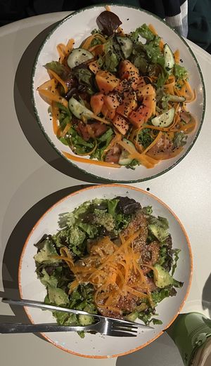 Papaya-Salat und Protein-Salat  at Casa Verde in Tenerife