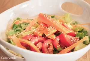 Papaya Salad...delicious! at Casa Verde in Tenerife