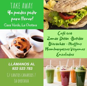 Now you can also order to take away!  at Casa Verde in Tenerife