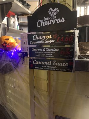 menu at Love Churros in South West London