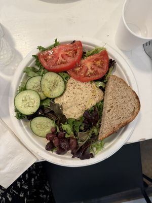 The hummus plate  at Asters Cafe and Bakery in Marfa