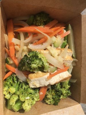 Vegetable Don with no fish sauce. Very bland.   at Waterwheel Cafe in Milford