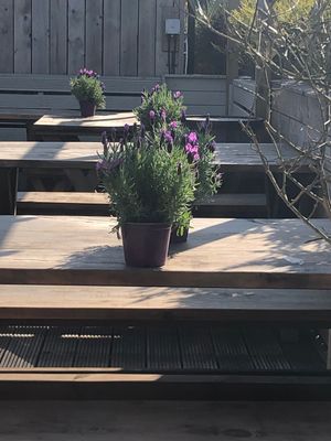 Outside seating  at The Waterside in Littleborough
