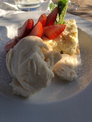 Vegan cheesecake  at The Waterside in Littleborough