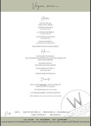 Menus change regularly … always using the freshest ingredients …  at The Waterside in Littleborough