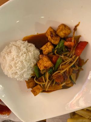 Fried veg with tofu at Asia Joji in Dusseldorf