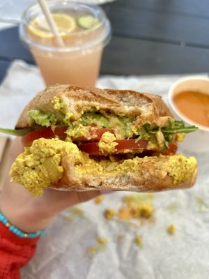Maddie’s- tofu scramble, chipotle aioli, arugla, tomato   at Pretty Good Advice - Soquel in Soquel