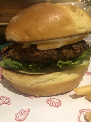 Single patty veggie burger  at Baby's in Indianapolis