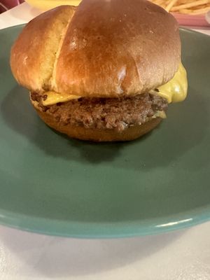 Impossible Burger with vegan mayo and vegan cheese   at Baby's in Indianapolis