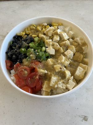 Jalapeño Burrito Bowl (no cheese, sub tofu)    at SEA - Evergreens in Seattle