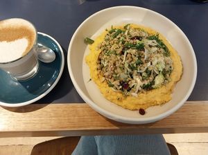 Greens bowl and soy chai at LEVI in Murrumbeena