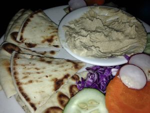 hummus appetizer at The Grit in Athens