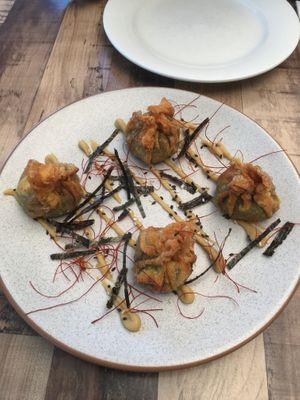 Wonton starter - excellent  at Peregian Beach Hotel in Peregian Beach