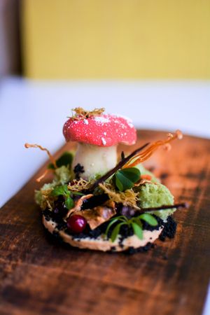 nut cake with salted caramel and burnt vegan butter at White Rabbit - Biały Królik in Gdynia