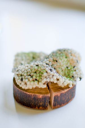 tapioca with burnt hay and blackseeds at White Rabbit - Biały Królik in Gdynia