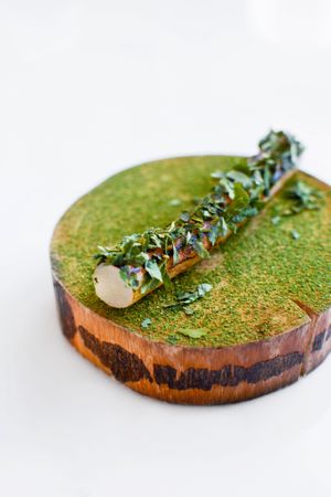 pickled salsify with wild garlic at White Rabbit - Biały Królik in Gdynia