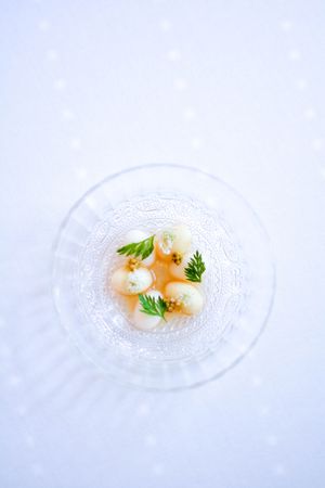 kohlrabi with apple & elderflower  at White Rabbit - Biały Królik in Gdynia