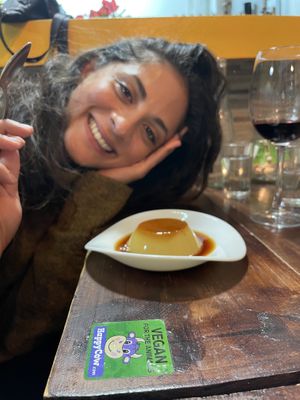 Flan  at A Raices in Gran Canaria