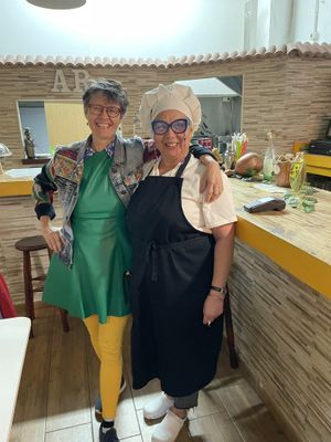 Daili and me after the feast  at A Raices in Gran Canaria