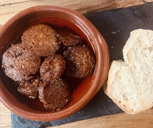 The most delicious chorizo  at A Raices in Gran Canaria