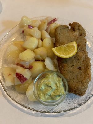 Schnitzel   at A Raices in Gran Canaria