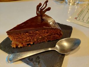 Austrian inspired chocolate.cake at A Raices in Gran Canaria